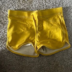Yellow shorts perfect for the hot summer